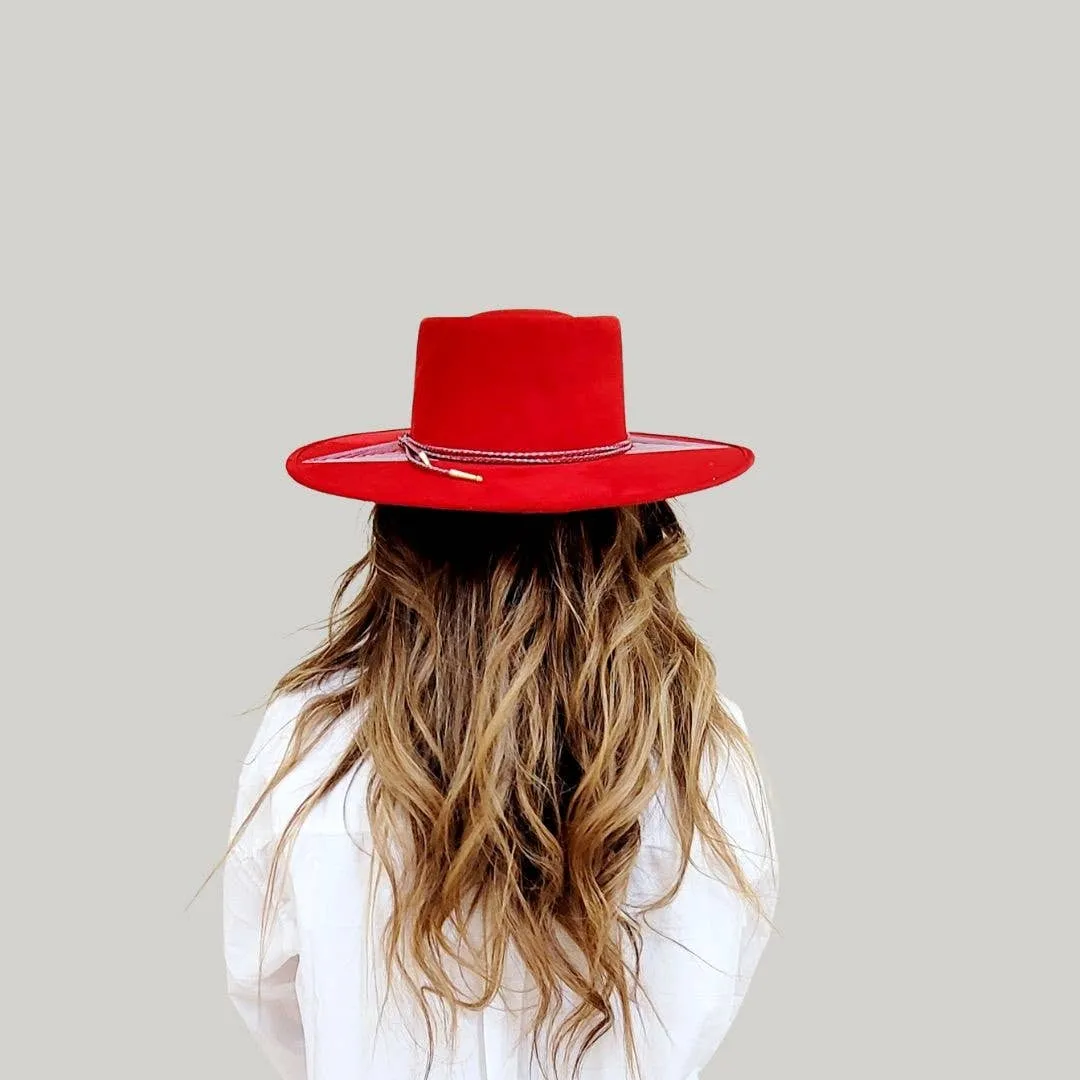 PETRA SAVAGE - OLIA Women's Red Telescope Crown Hat