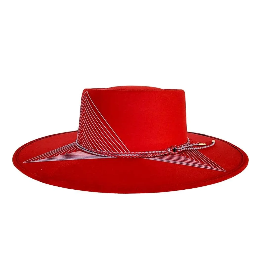 PETRA SAVAGE - OLIA Women's Red Telescope Crown Hat
