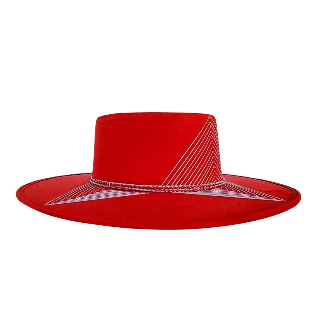 PETRA SAVAGE - OLIA Women's Red Telescope Crown Hat