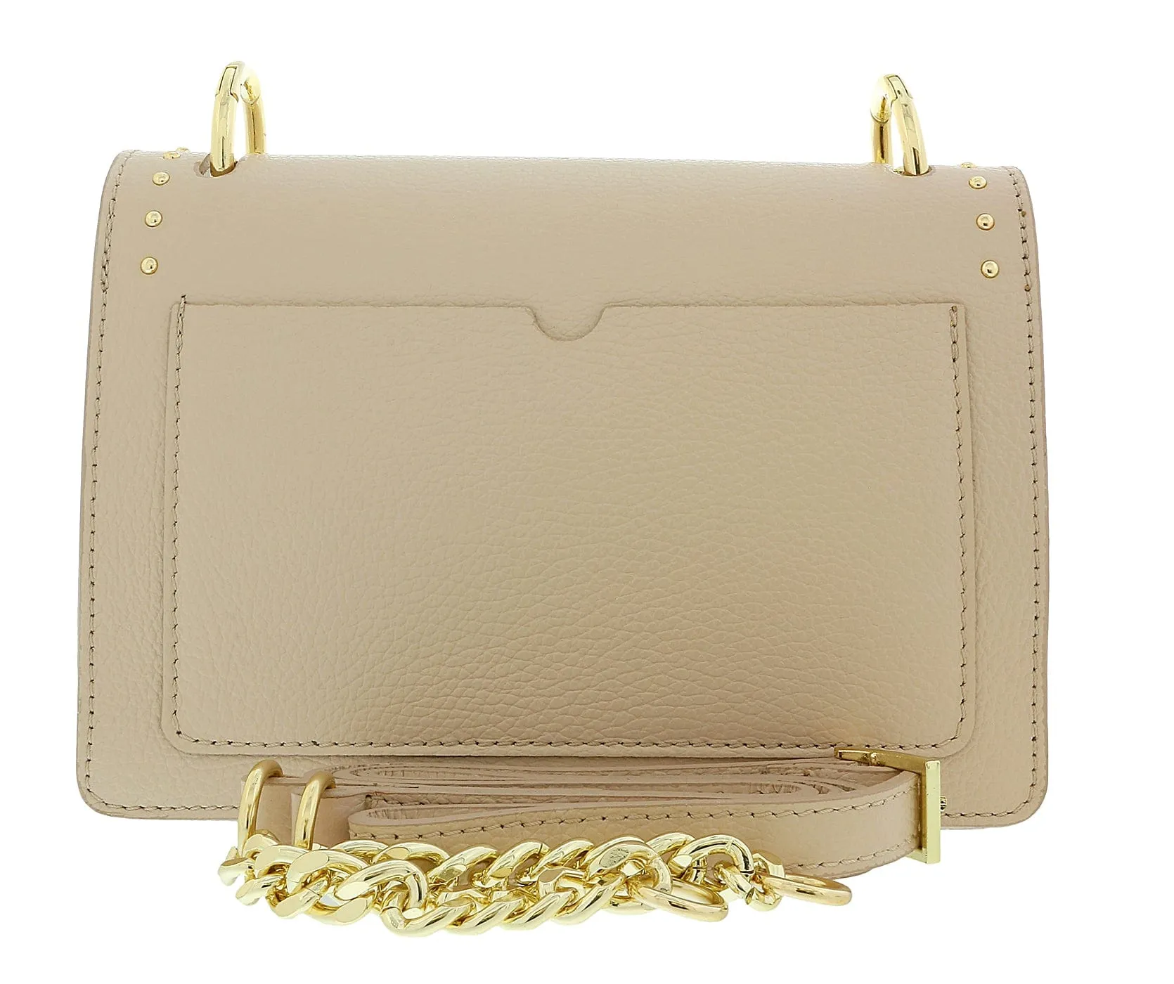 Pierre Cardin Beige Leather Medium Structured Acetate Strap Shoulder Bag
