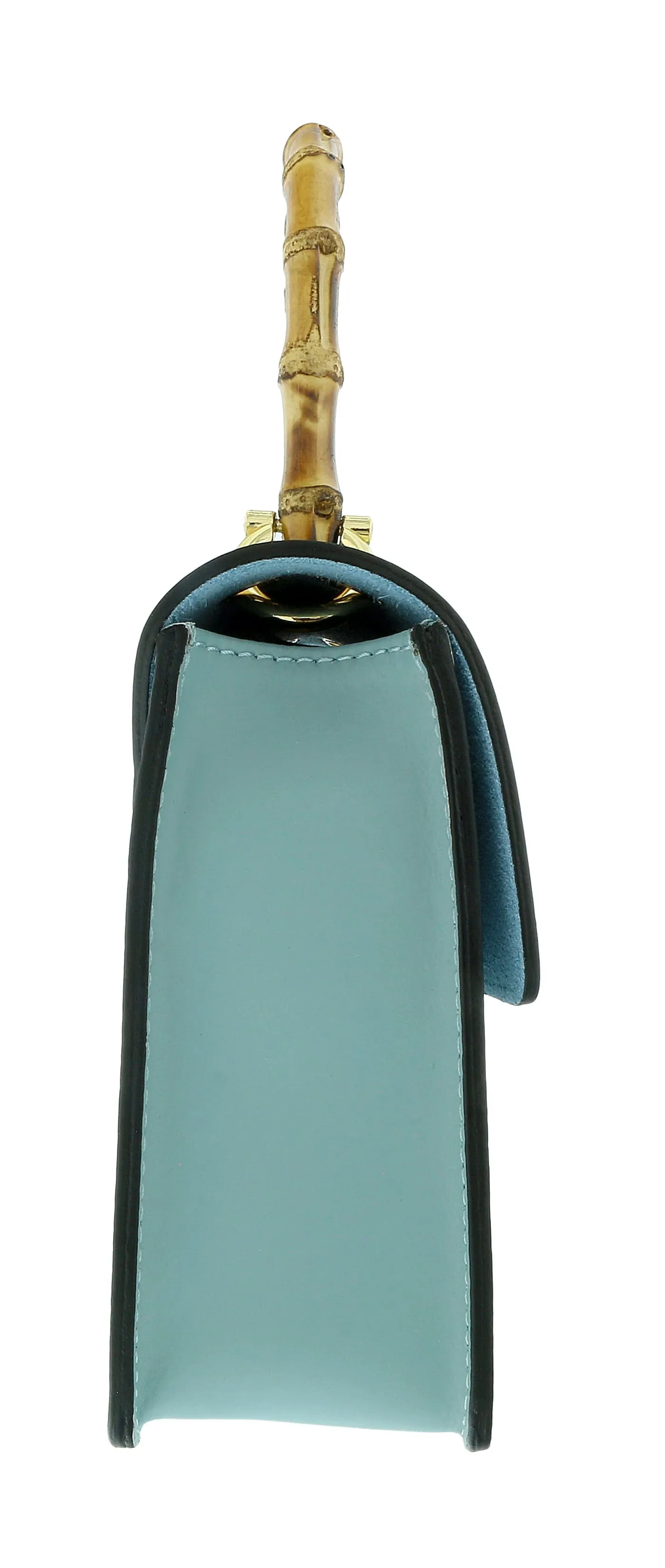 Pierre Cardin Light Blue Leather Vintage Structure Satchel Bag