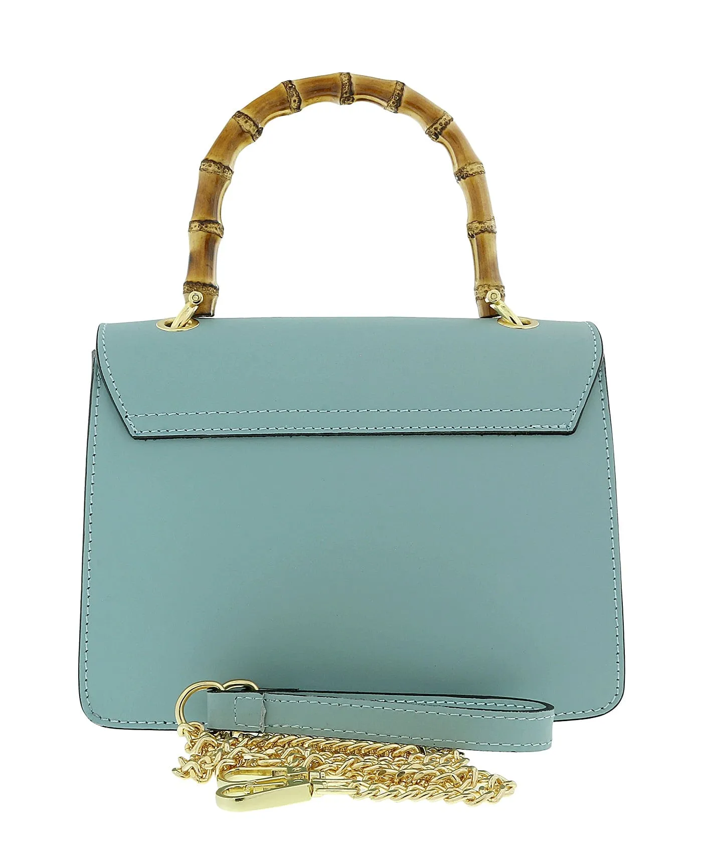 Pierre Cardin Light Blue Leather Vintage Structure Satchel Bag