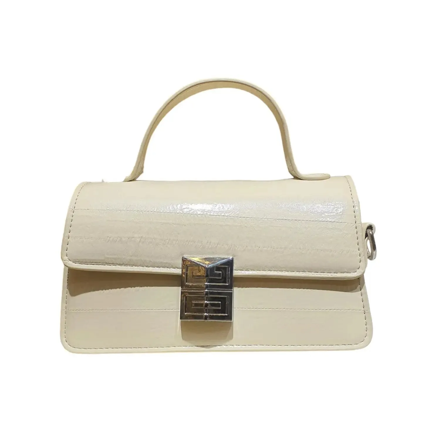 Plexy Metallic Flap Shoulder Bag