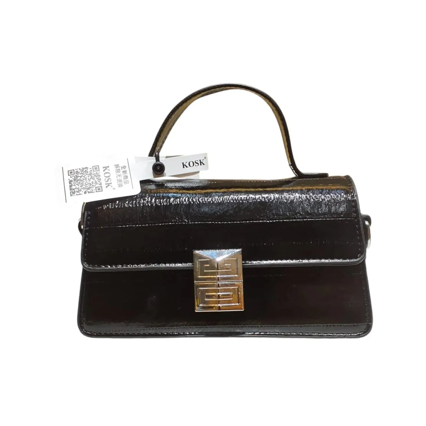 Plexy Metallic Flap Shoulder Bag