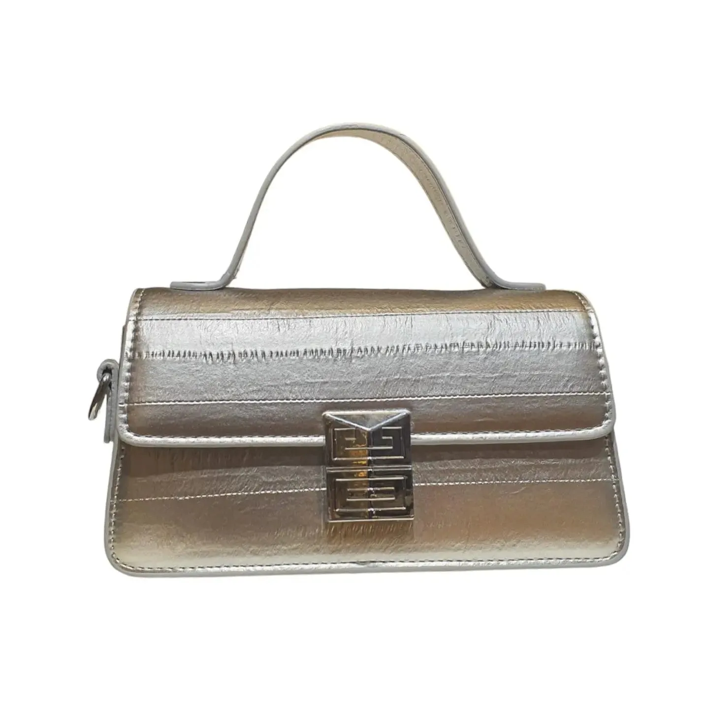 Plexy Metallic Flap Shoulder Bag
