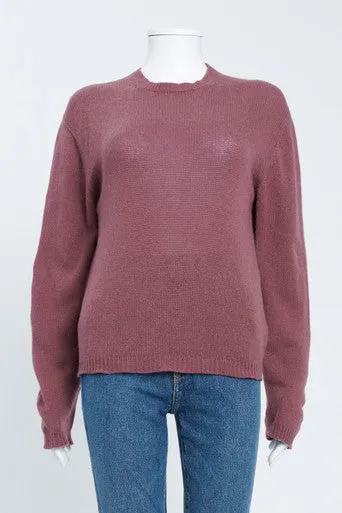 Plum Cashmere Crewneck Preowned Jumper