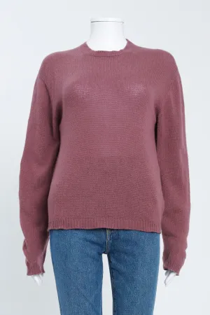 Plum Cashmere Crewneck Preowned Jumper