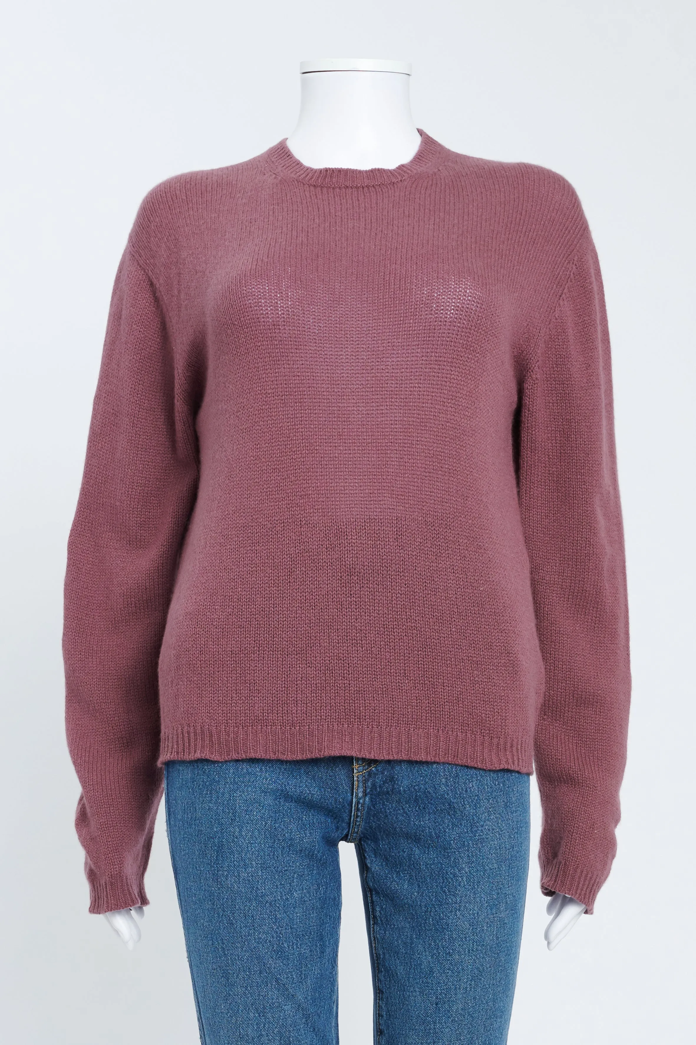 Plum Cashmere Crewneck Preowned Jumper