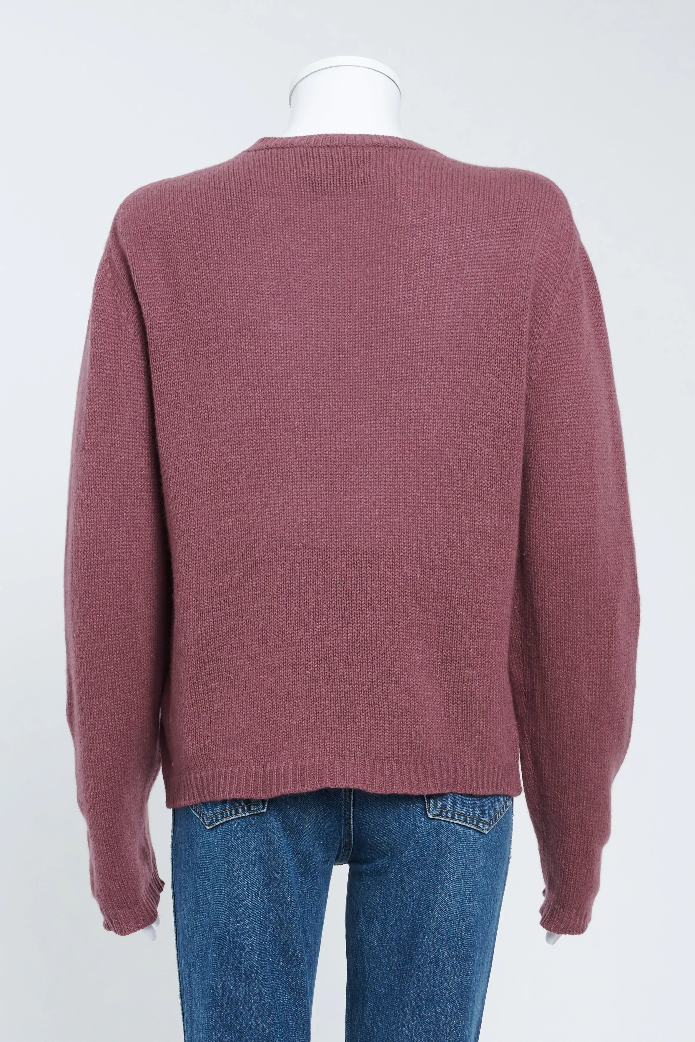 Plum Cashmere Crewneck Preowned Jumper