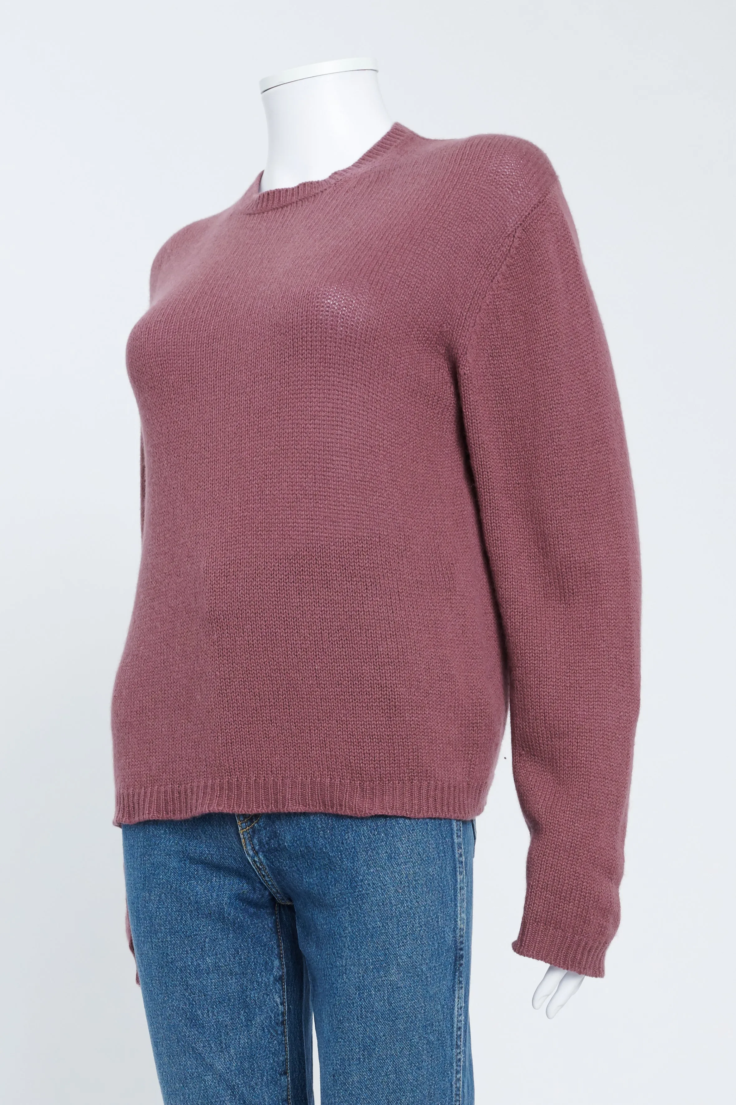 Plum Cashmere Crewneck Preowned Jumper