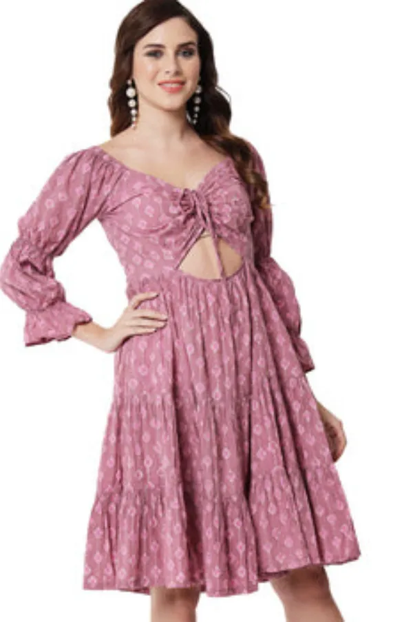 PURPLE MARTINI CUT OUT DRESS