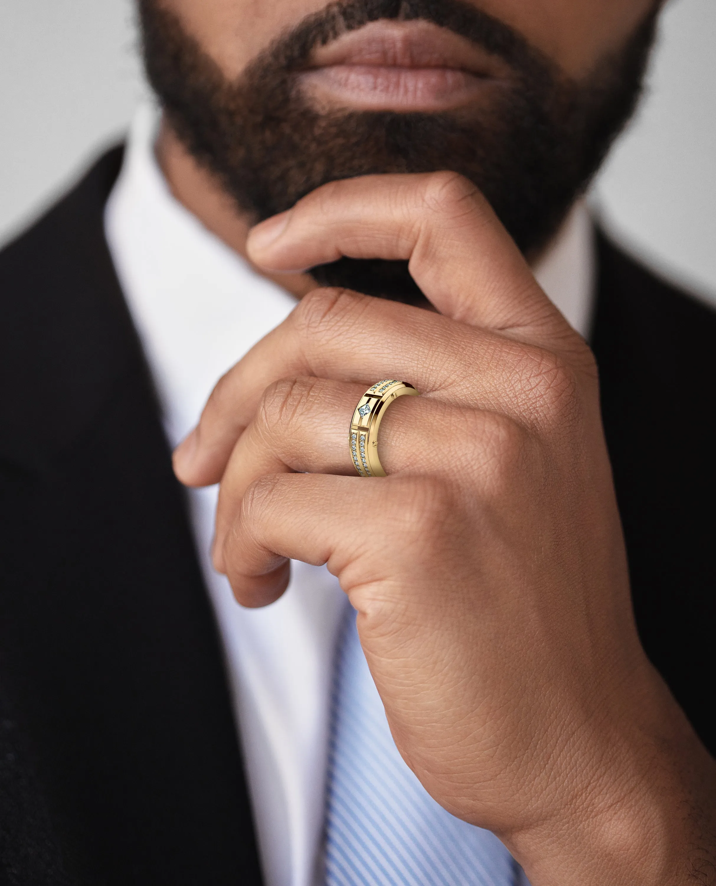 Ready to Ship - SAN LORENZO Gold Ring with 0.80ct Diamonds