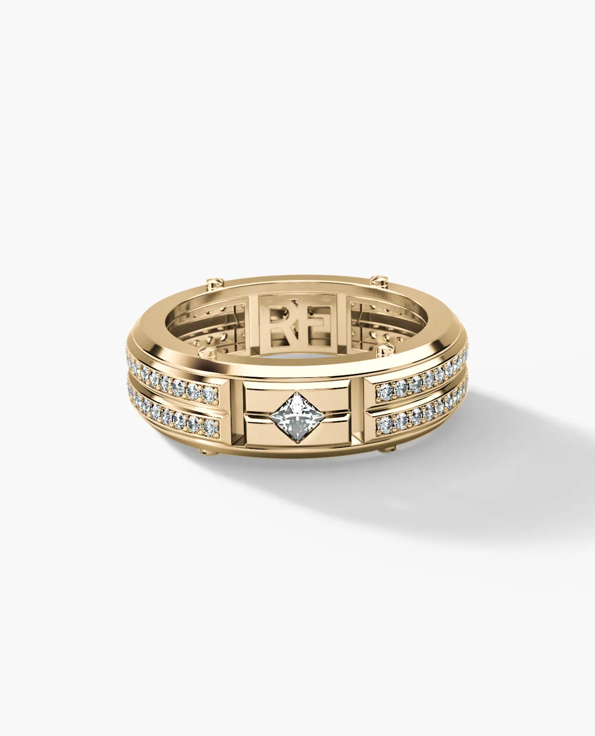 Ready to Ship - SAN LORENZO Gold Ring with 0.80ct Diamonds