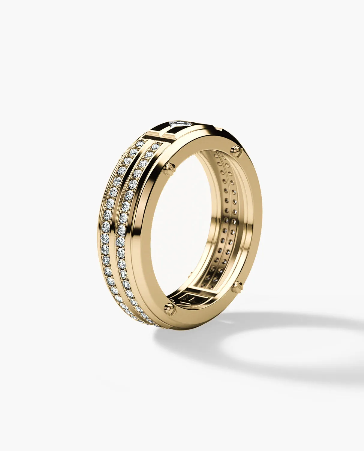 Ready to Ship - SAN LORENZO Gold Ring with 0.80ct Diamonds