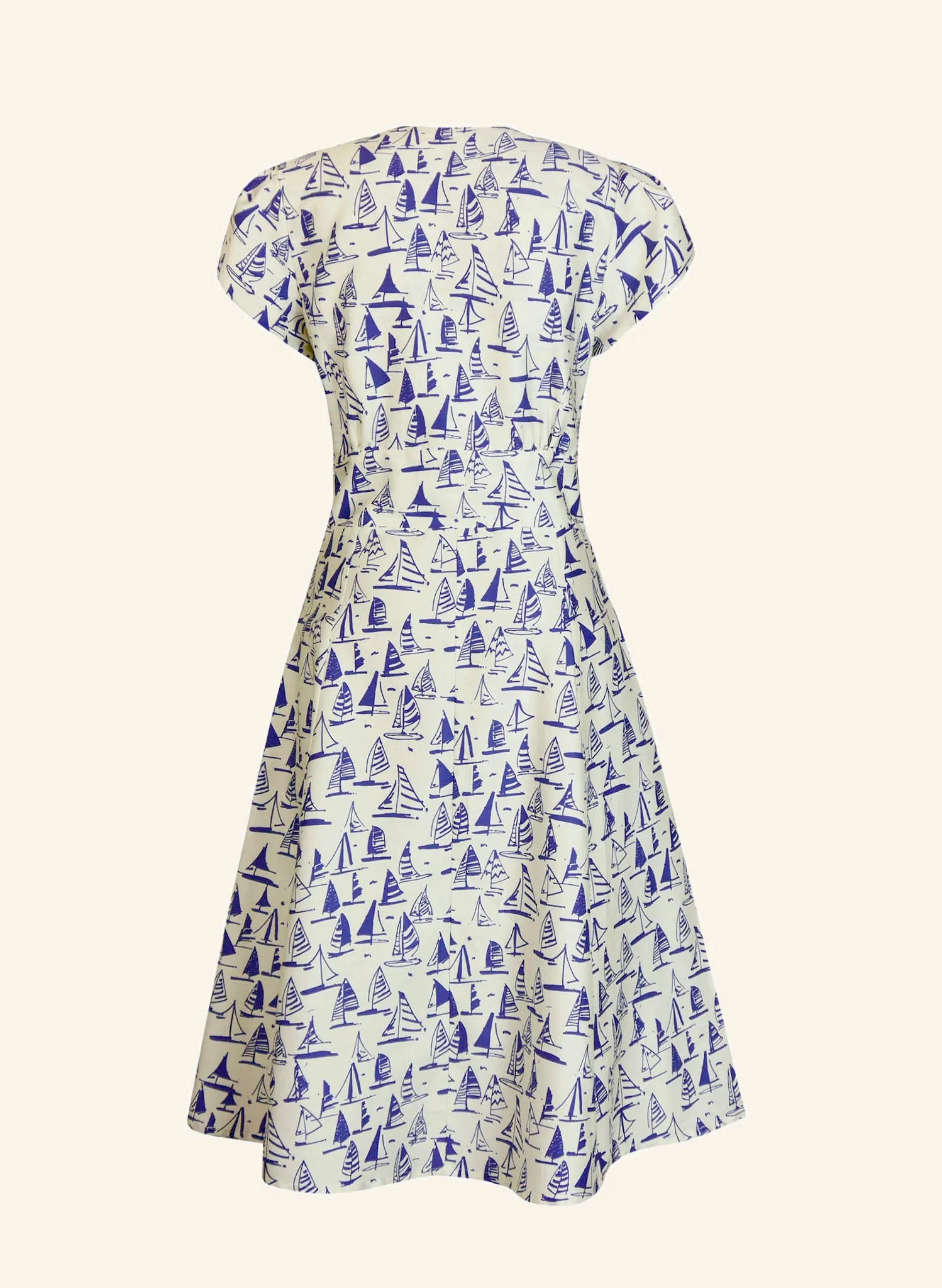 Rita Dress - Ivory Sailing Boats