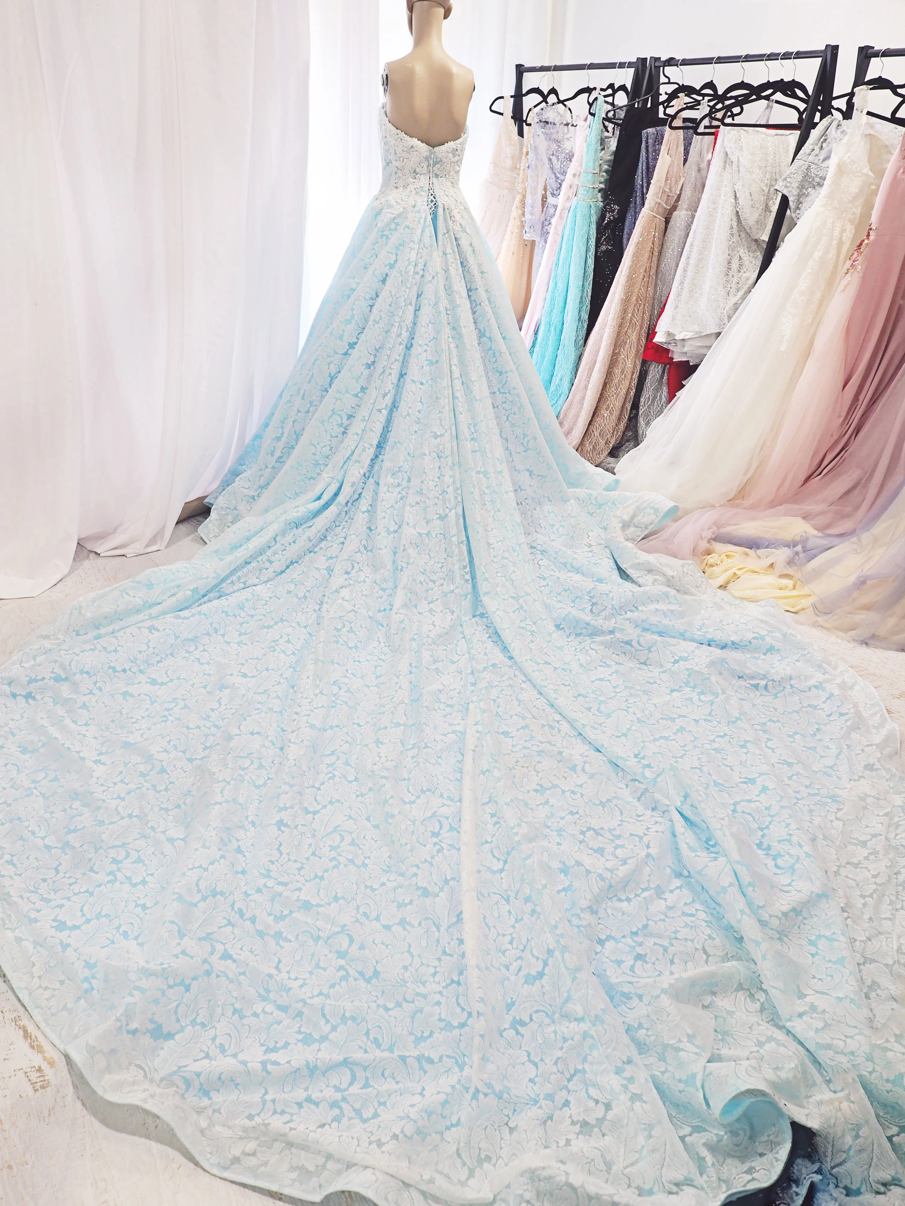 Royal ice queen blue wedding