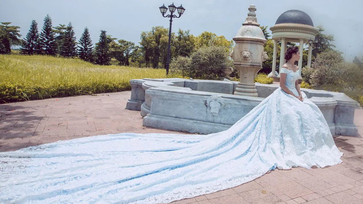 Royal ice queen blue wedding