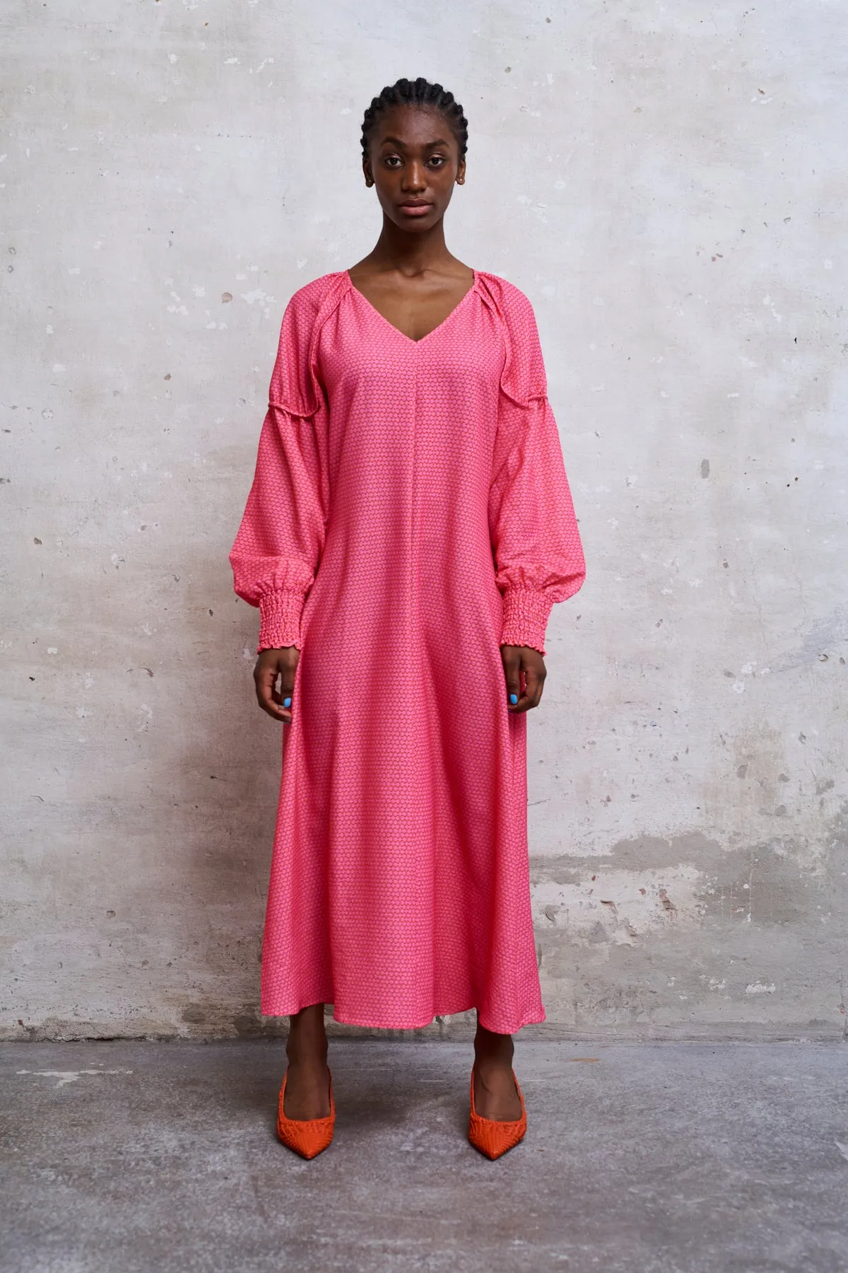 Savino Dress - Pink Printed