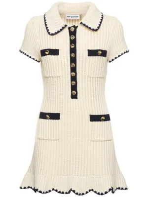 Self-portrait   Cotton blend crochet mini dress 