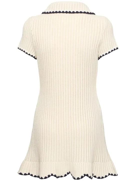 Self-portrait   Cotton blend crochet mini dress 