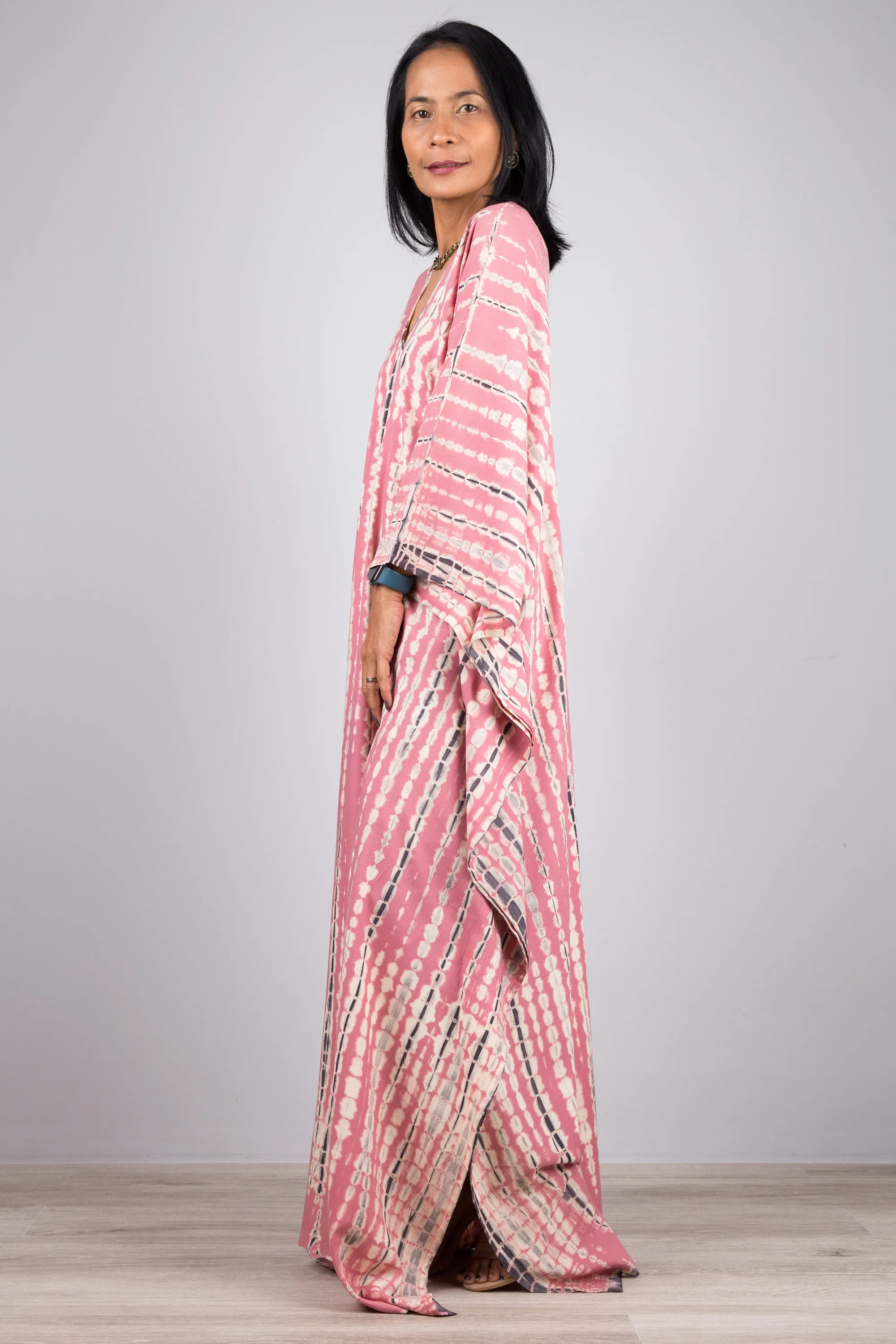 Tie dye kaftan, Beach dress, Long Maxi dress, resort Kaftan, Summer kaftan