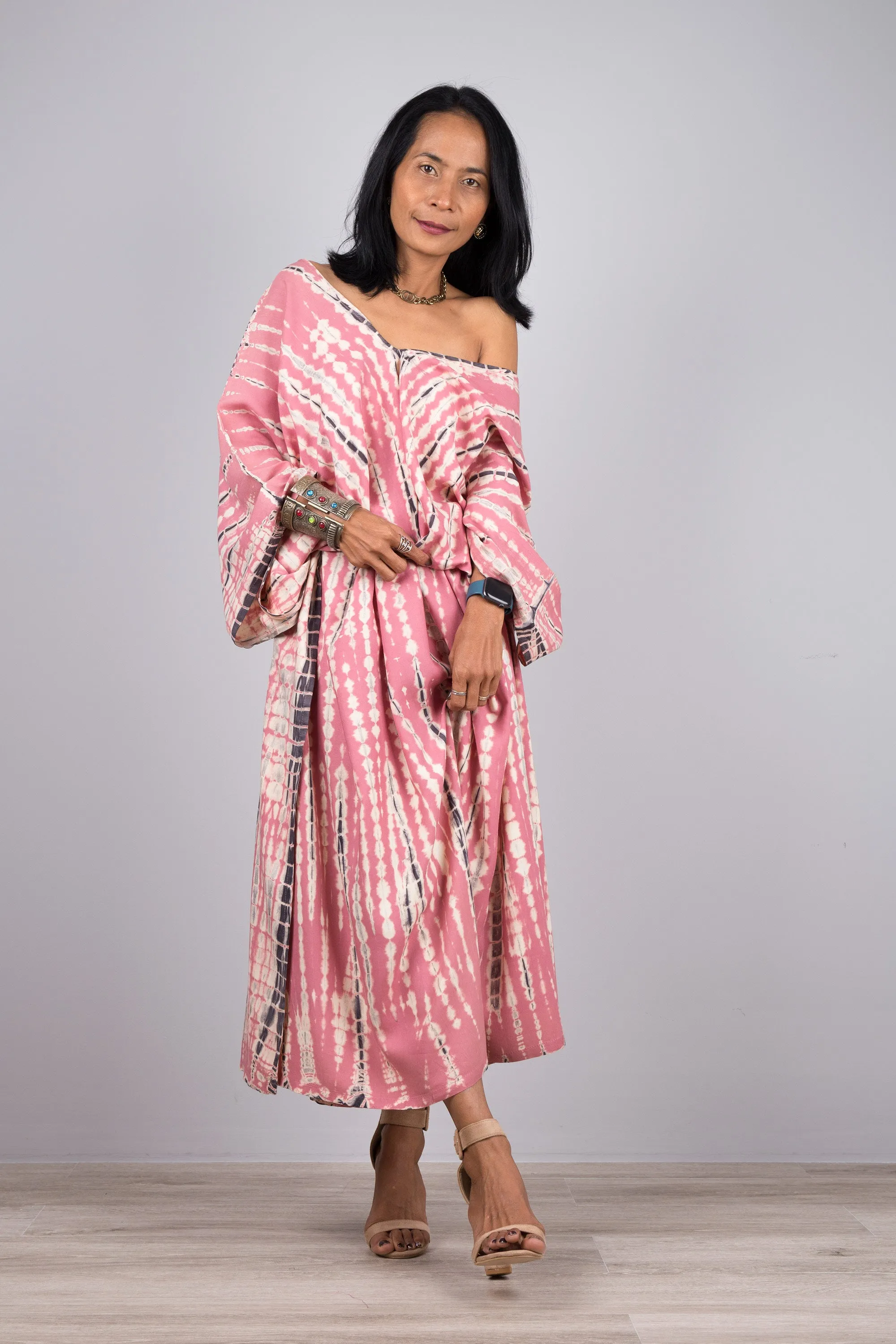 Tie dye kaftan, Beach dress, Long Maxi dress, resort Kaftan, Summer kaftan
