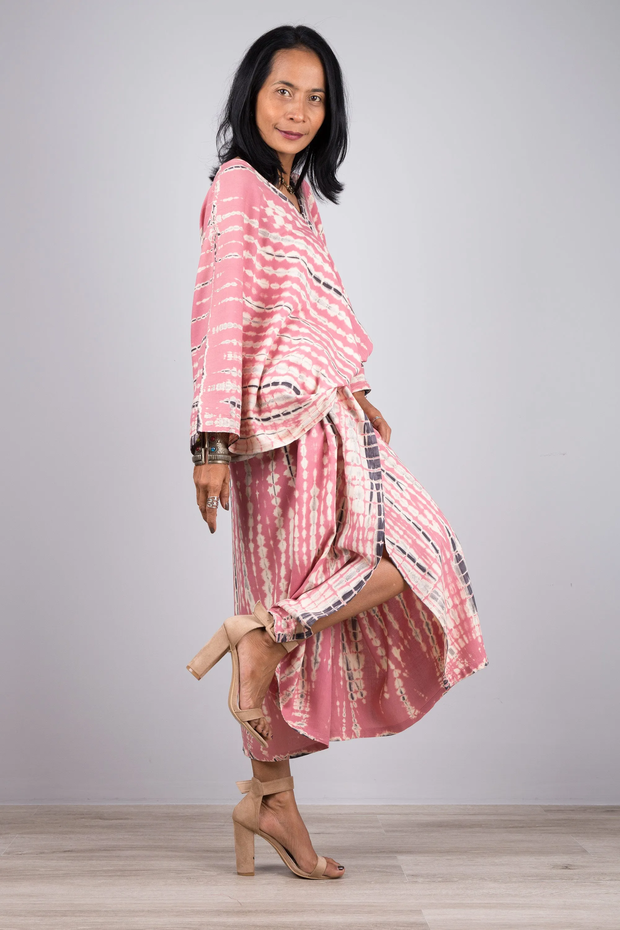 Tie dye kaftan, Beach dress, Long Maxi dress, resort Kaftan, Summer kaftan