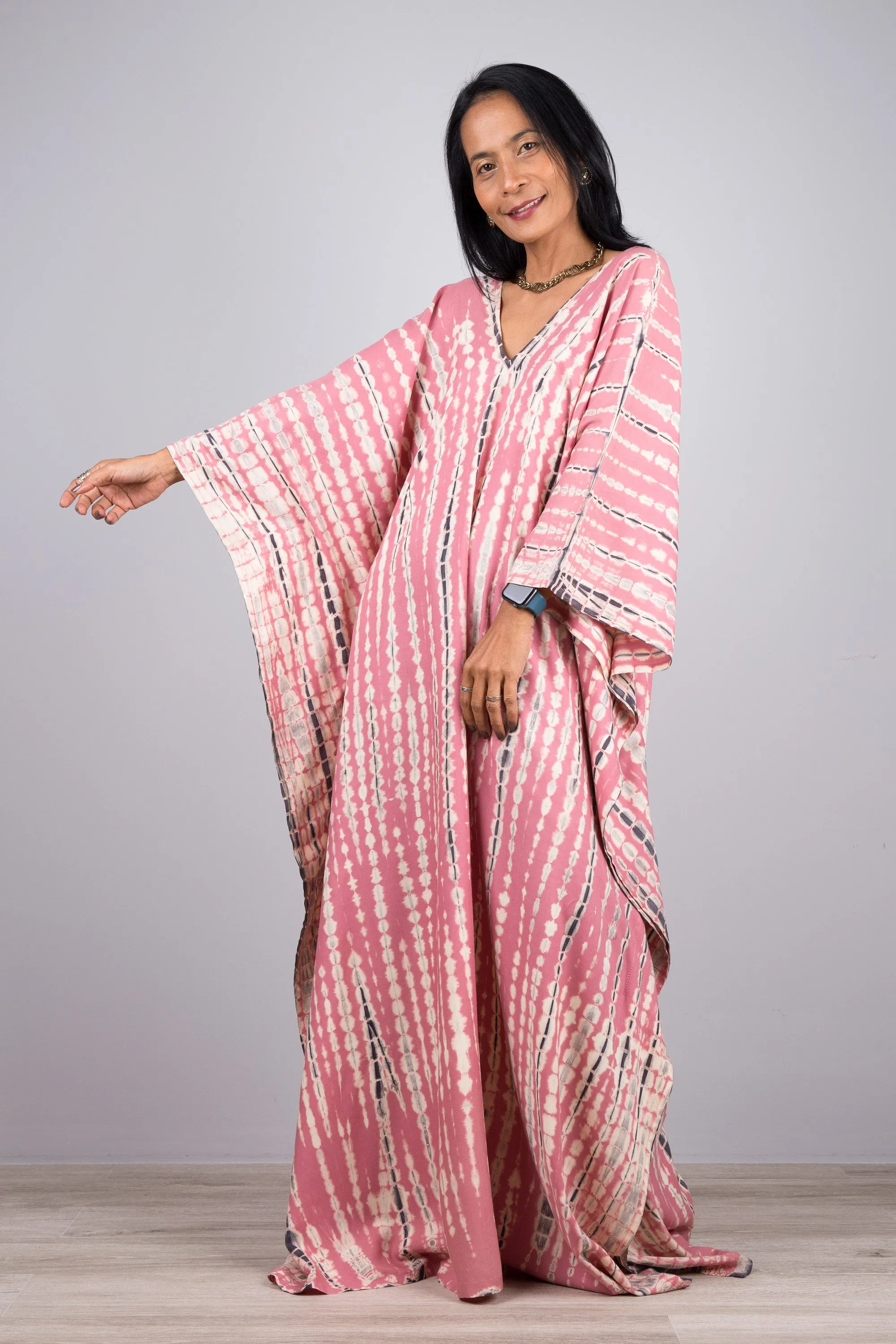 Tie dye kaftan, Beach dress, Long Maxi dress, resort Kaftan, Summer kaftan