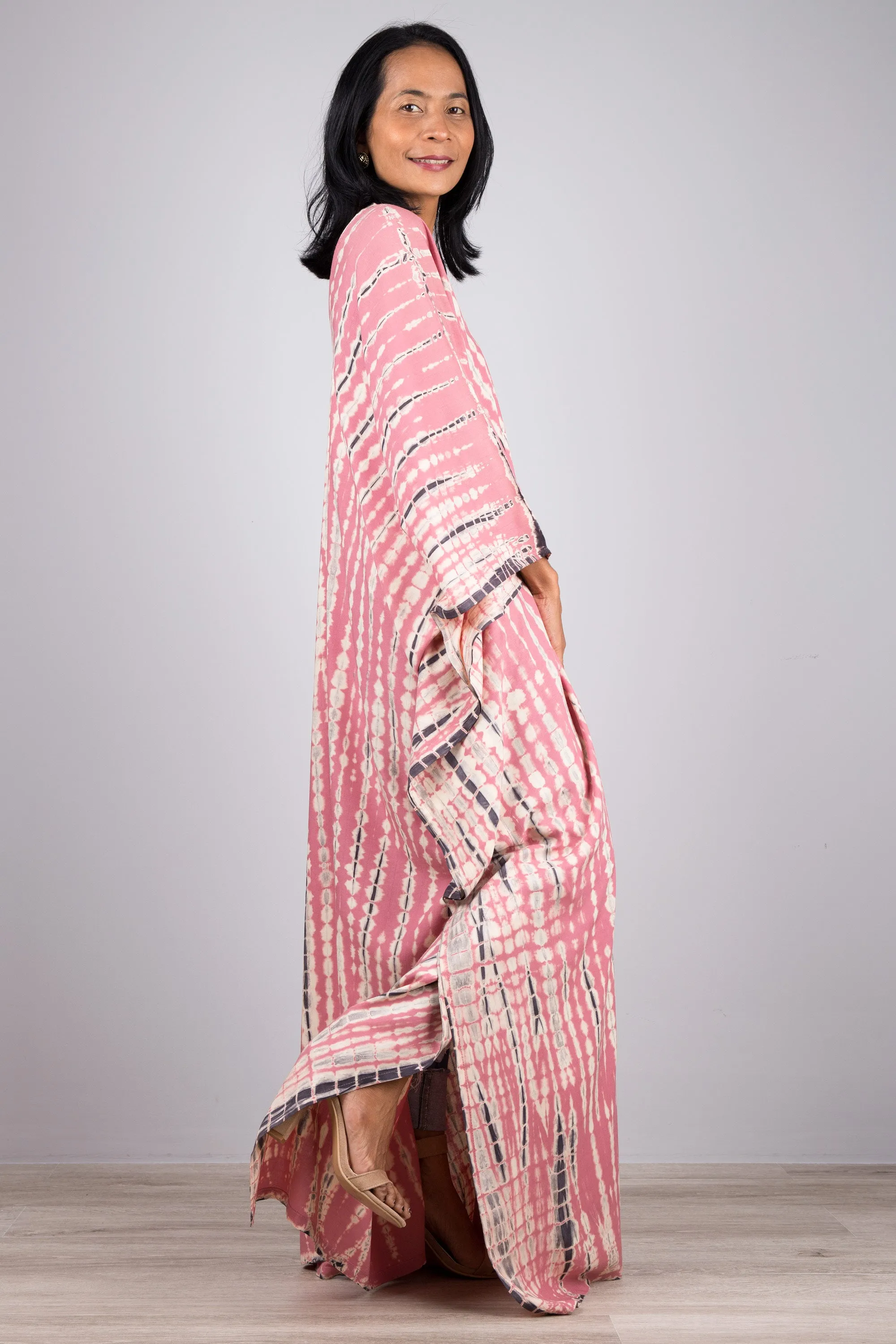 Tie dye kaftan, Beach dress, Long Maxi dress, resort Kaftan, Summer kaftan
