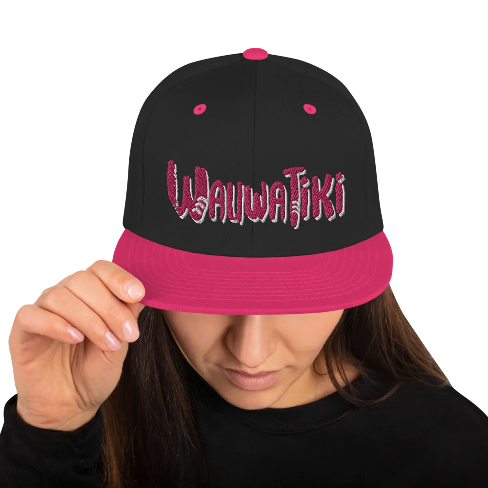 Tiki Snapback Hat - Pink