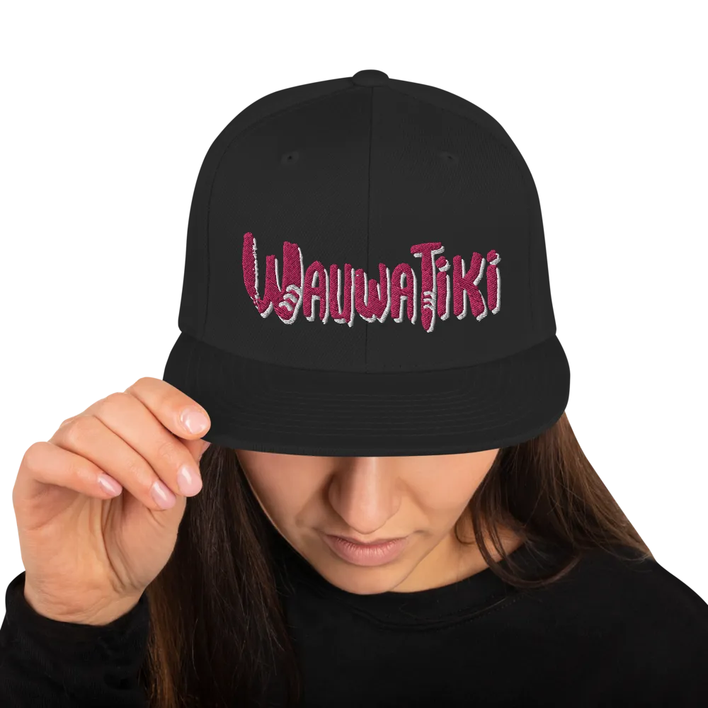 Tiki Snapback Hat - Pink