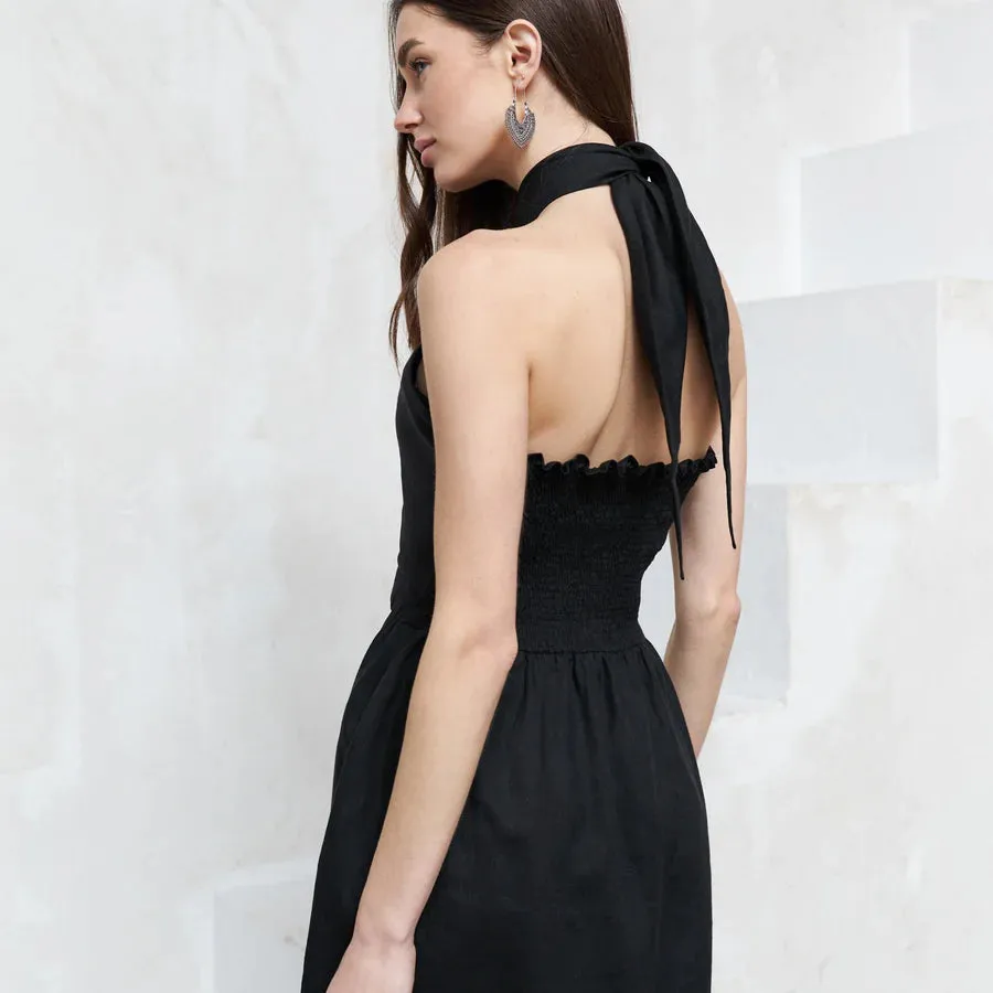 Tulip crossover halter dress