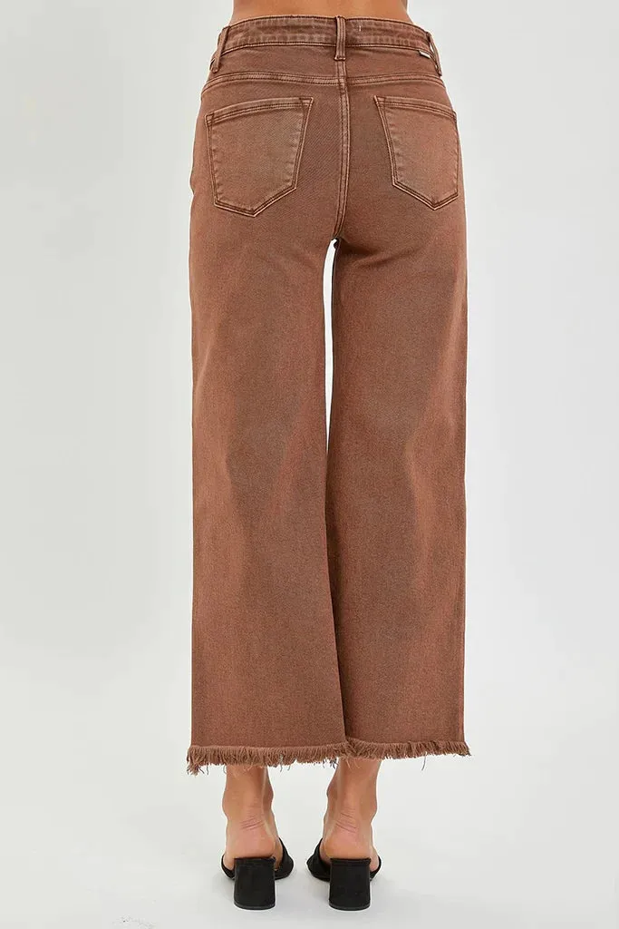 Tummy Control Cropped Espresso Jeans