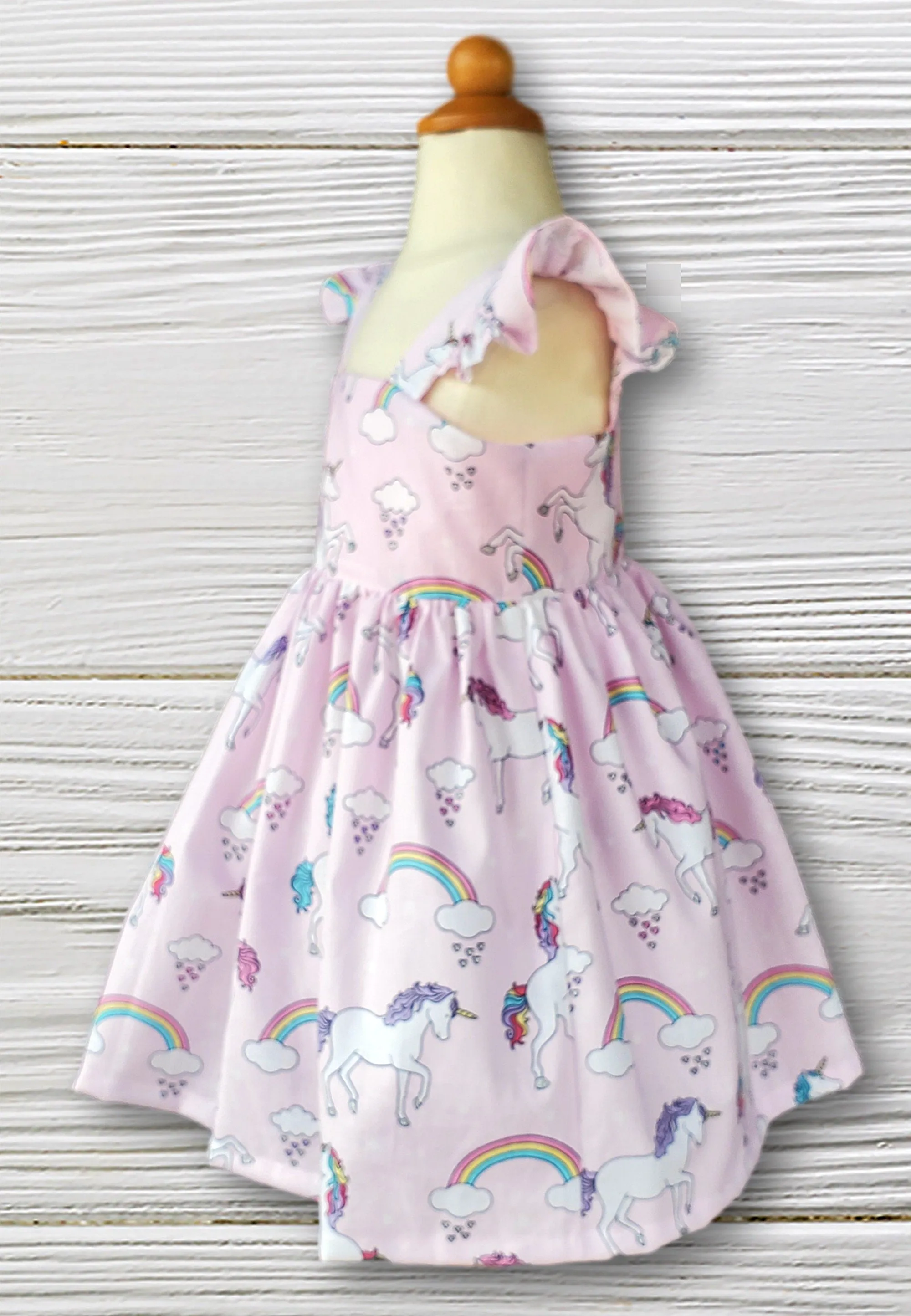 Unicorn dress, Rainbows - Unicorn girl dress, Birthday dress, Unicorns pink sundress for girls
