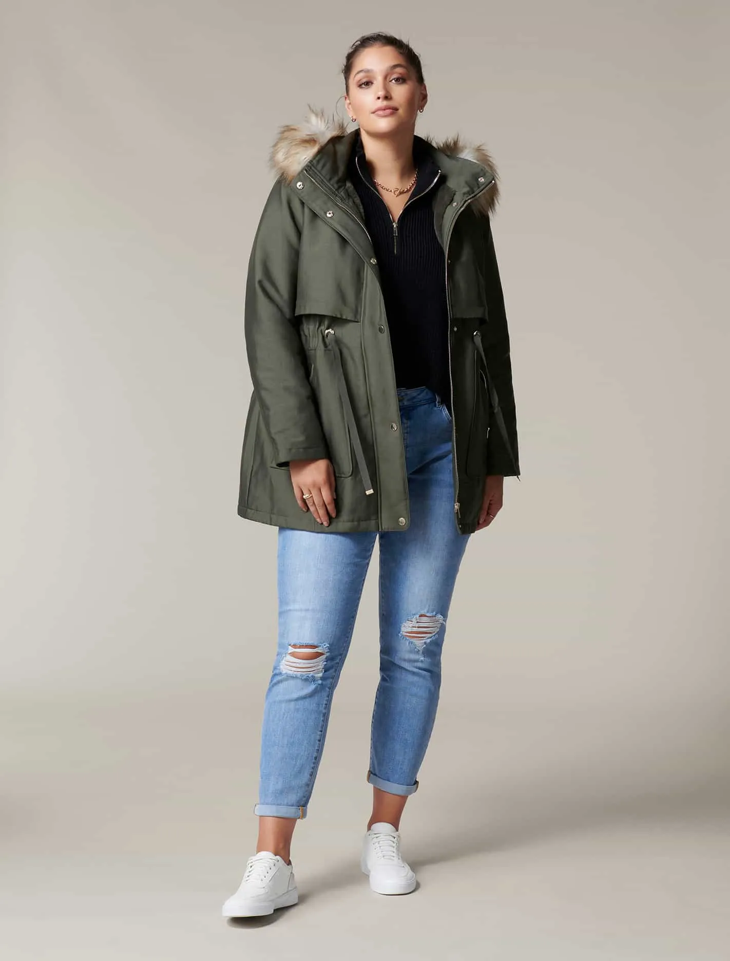 Valerie Curve Long Parka