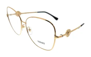 Versace 0VE1289 1002 Full Rim Gold Square Eyeglasses
