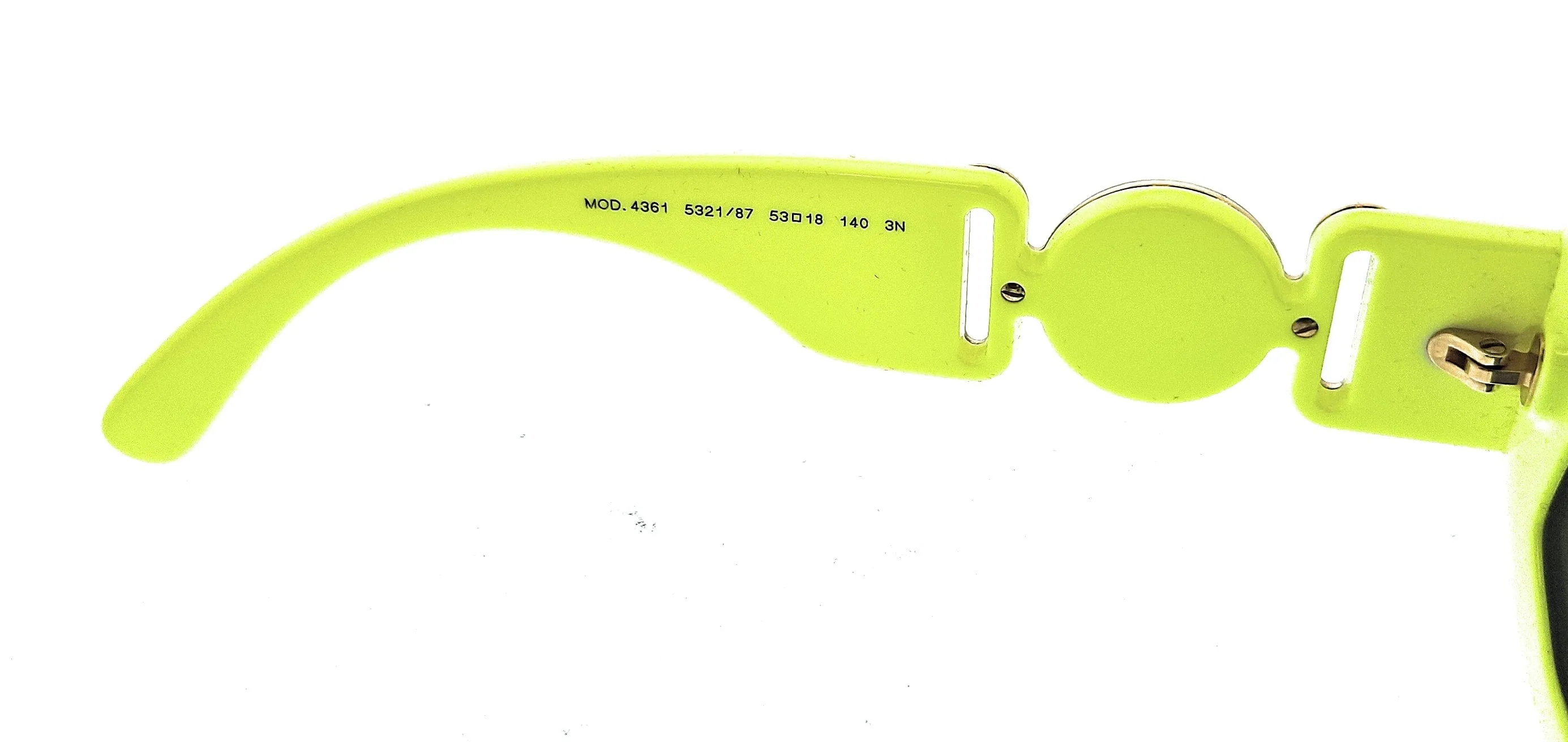 Versace 0VE4361 532187 Yellow Fluorescent Oval Sunglasses
