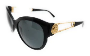 Versace 0VE4389 GB1/87 Black Cateye Full Rim Sunglasses