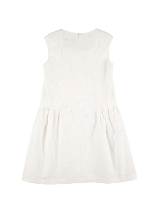 Versace   Barocco poplin eyelet lace dress 