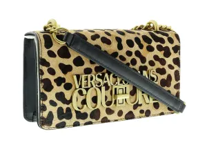 Versace Jeans Couture Animal Print  Signature Structured Medium Shoulder Bag