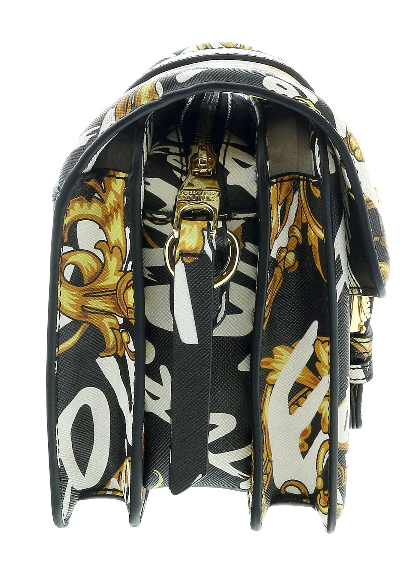 Versace Jeans Couture Small Black/Gold Baroque Buckle Shoulder bag