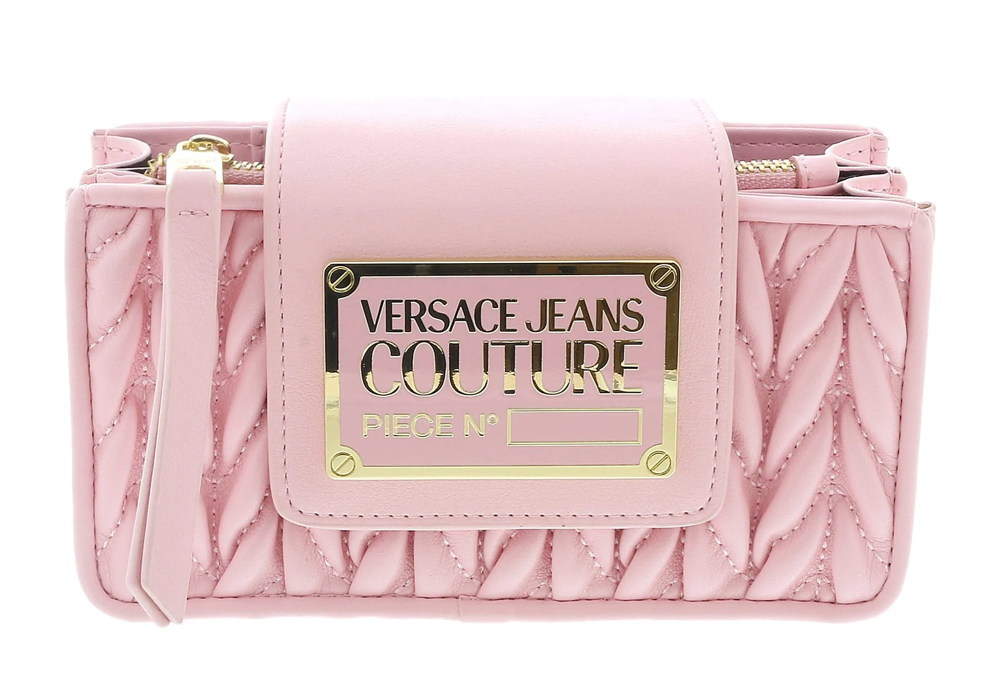 Versace Jeans Couture Small Pink Braided Mini Crossbody Bag
