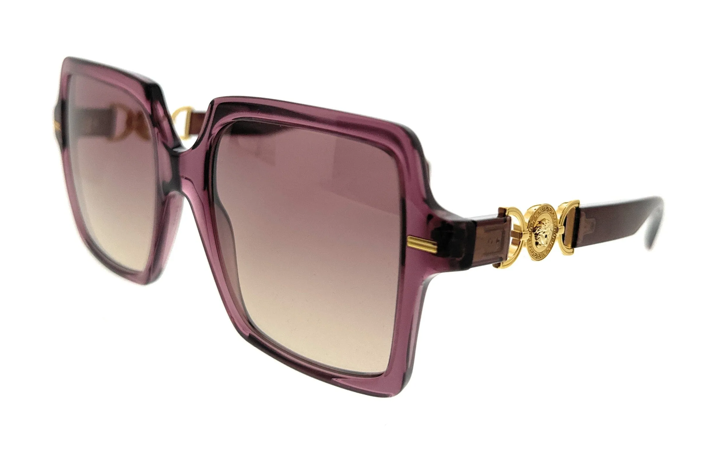 Versace VE4441 520968  Transparent Violet Square Sunglasses