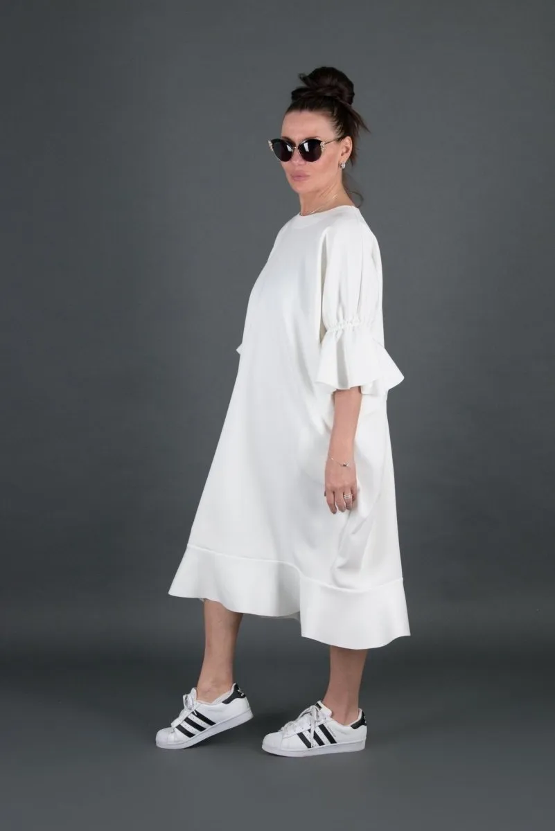 White Neoprene Dress ESIL