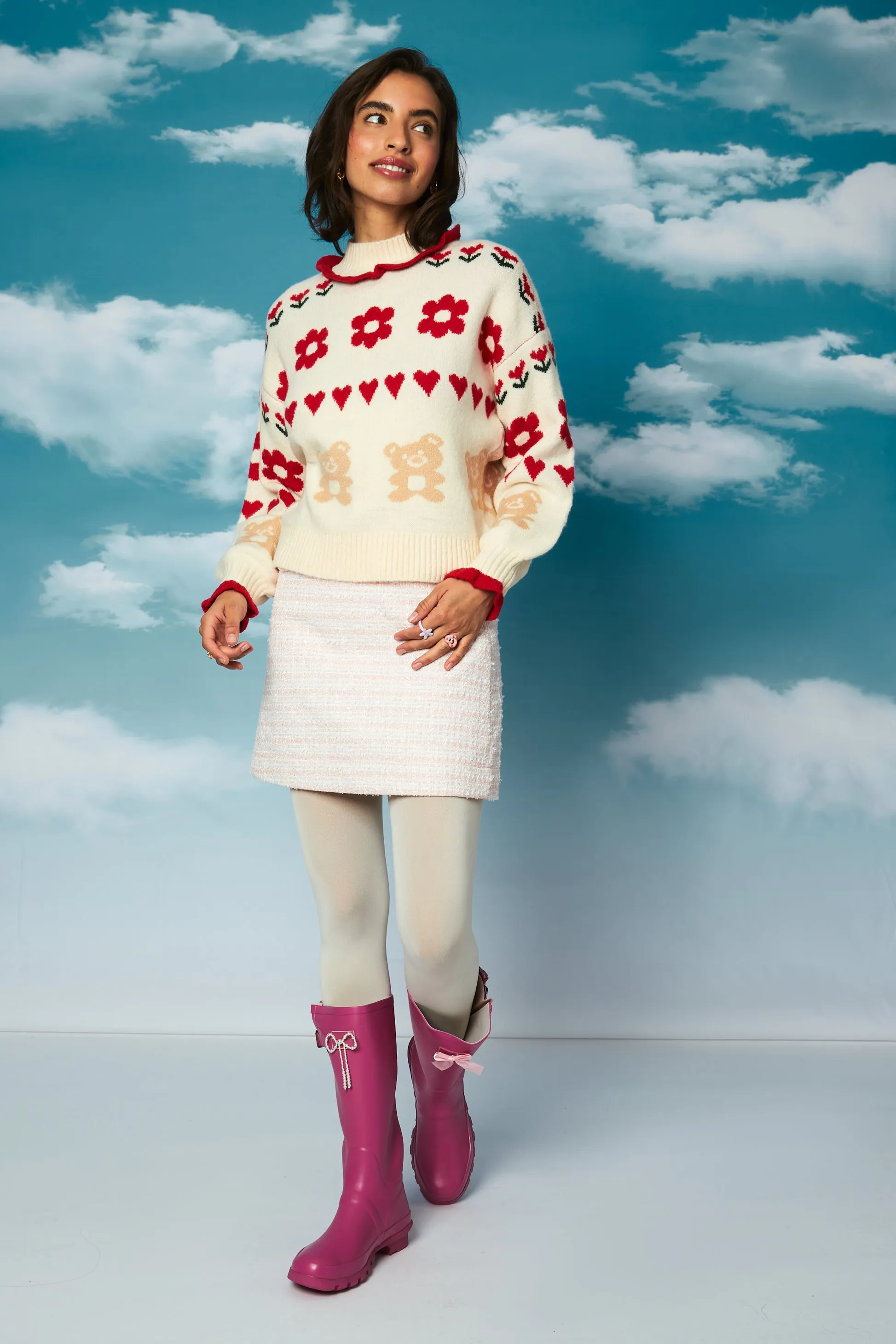 Winnie Teddy Roll Neck Jumper