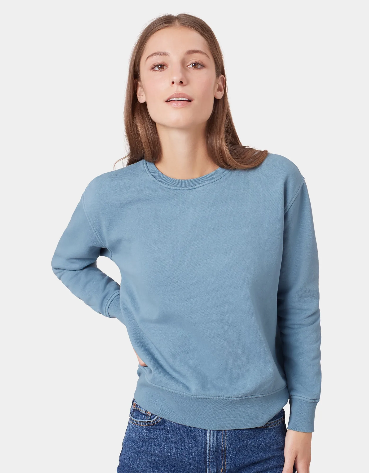 Women Classic Organic Crew - Warm Taupe