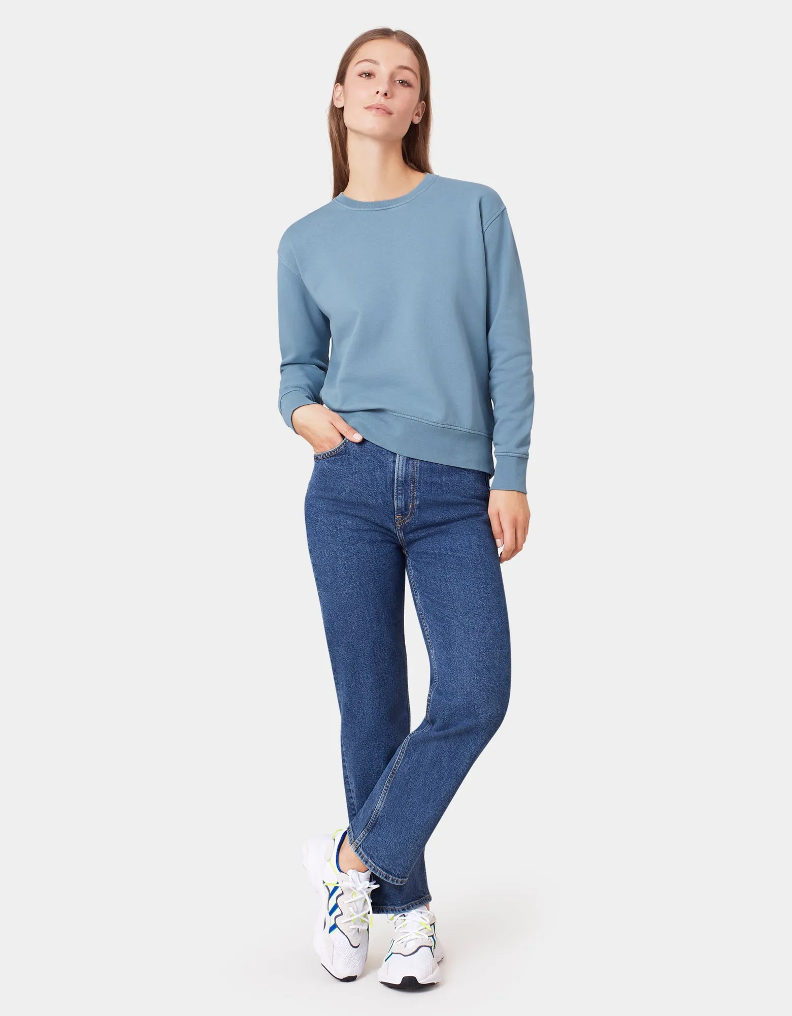 Women Classic Organic Crew - Warm Taupe