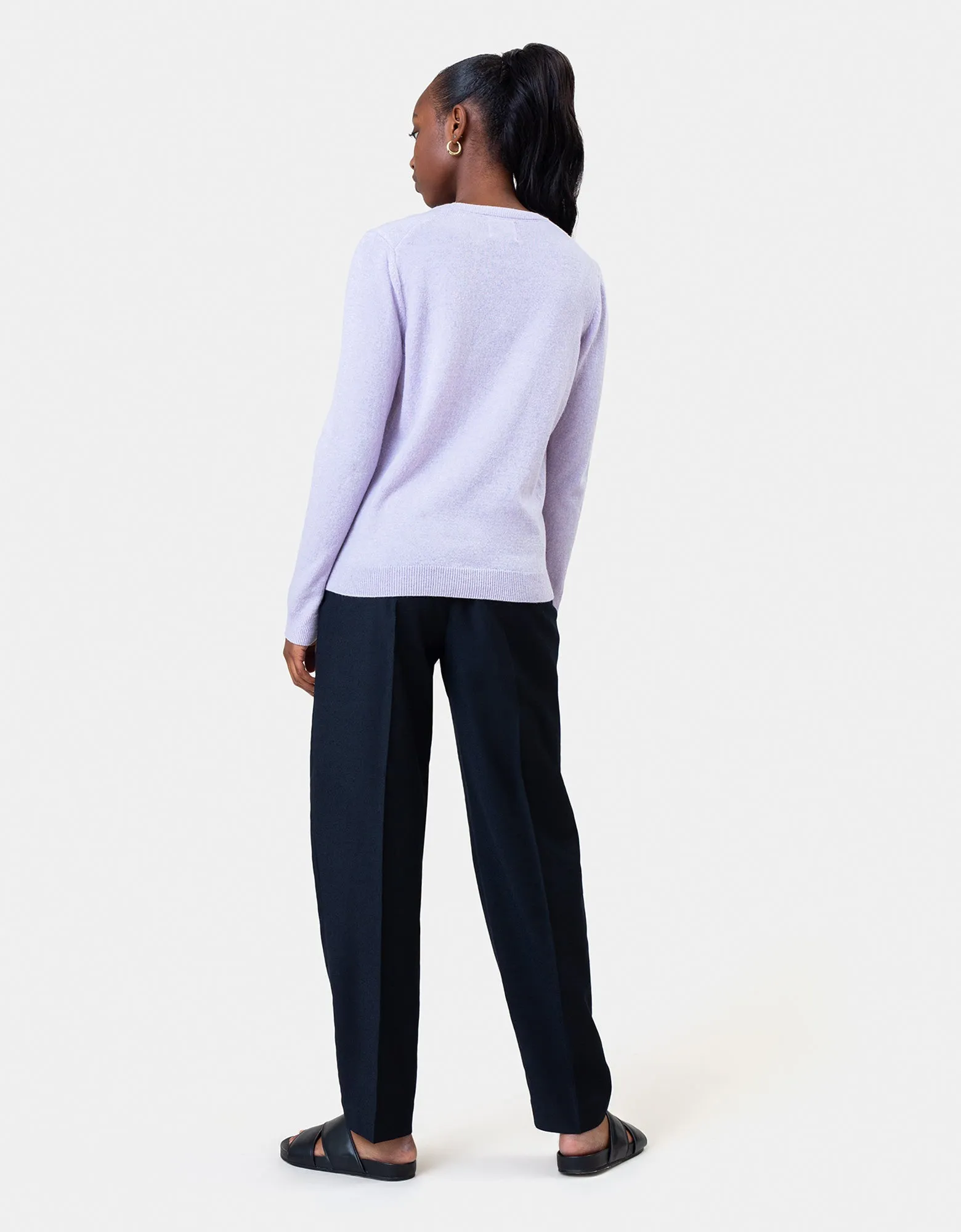Women Light Merino Wool Crew - Dusty Olive