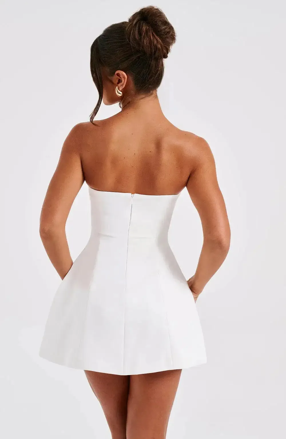Women’s Strapless Mini Dress - Sleeveless Summer Essential