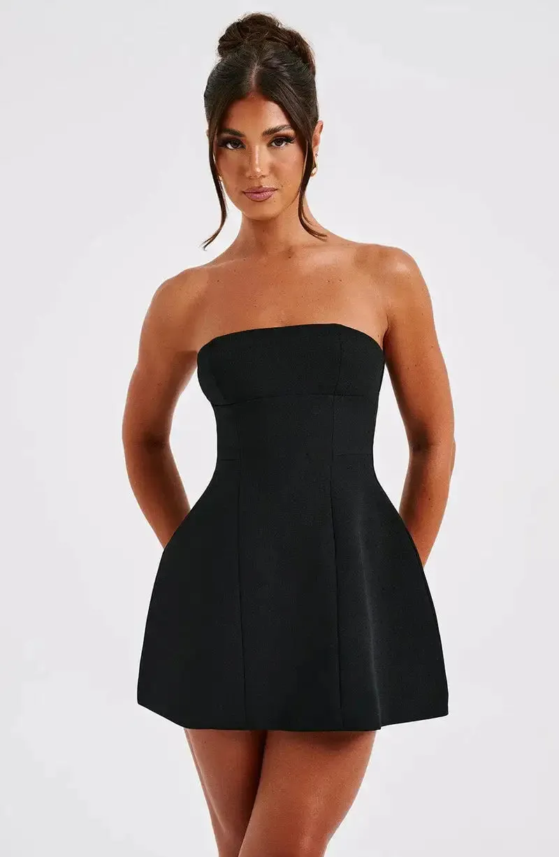 Women’s Strapless Mini Dress - Sleeveless Summer Essential